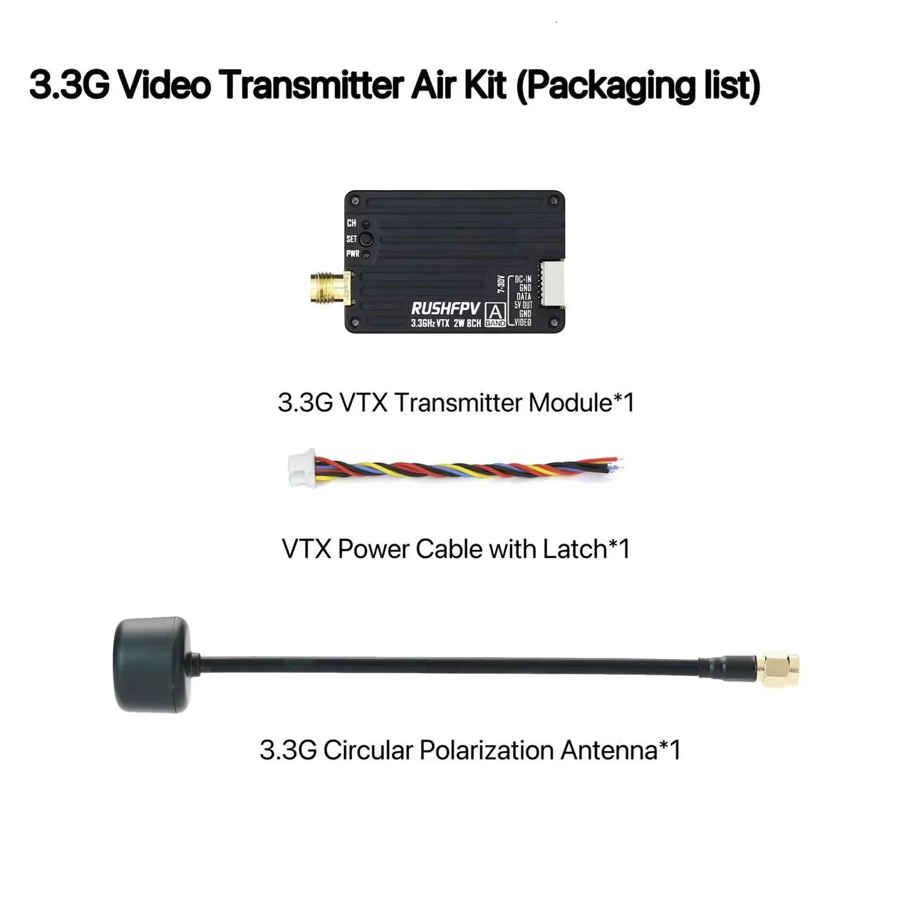 RUSHFPV 3.3G 2W VTX Transmitte - Drone Transmitter 리뷰 및 가격