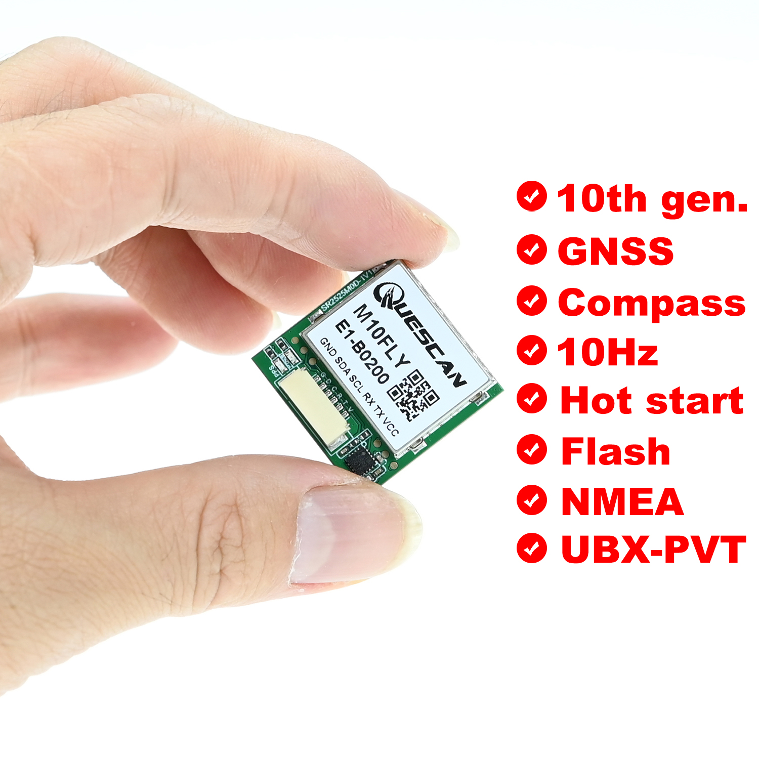 Quescan 25mm*25mm M10FLY 10Hz  - Drone Gps Module 리뷰 및 가격