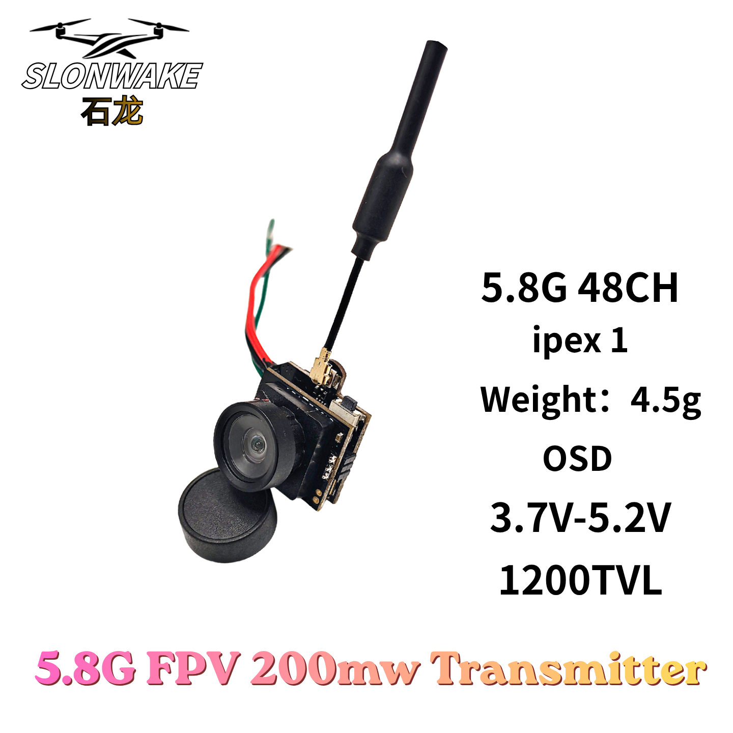 Slonwake 5.8G 48CH 200mW FPV D - Drone Frame 리뷰 및 가격