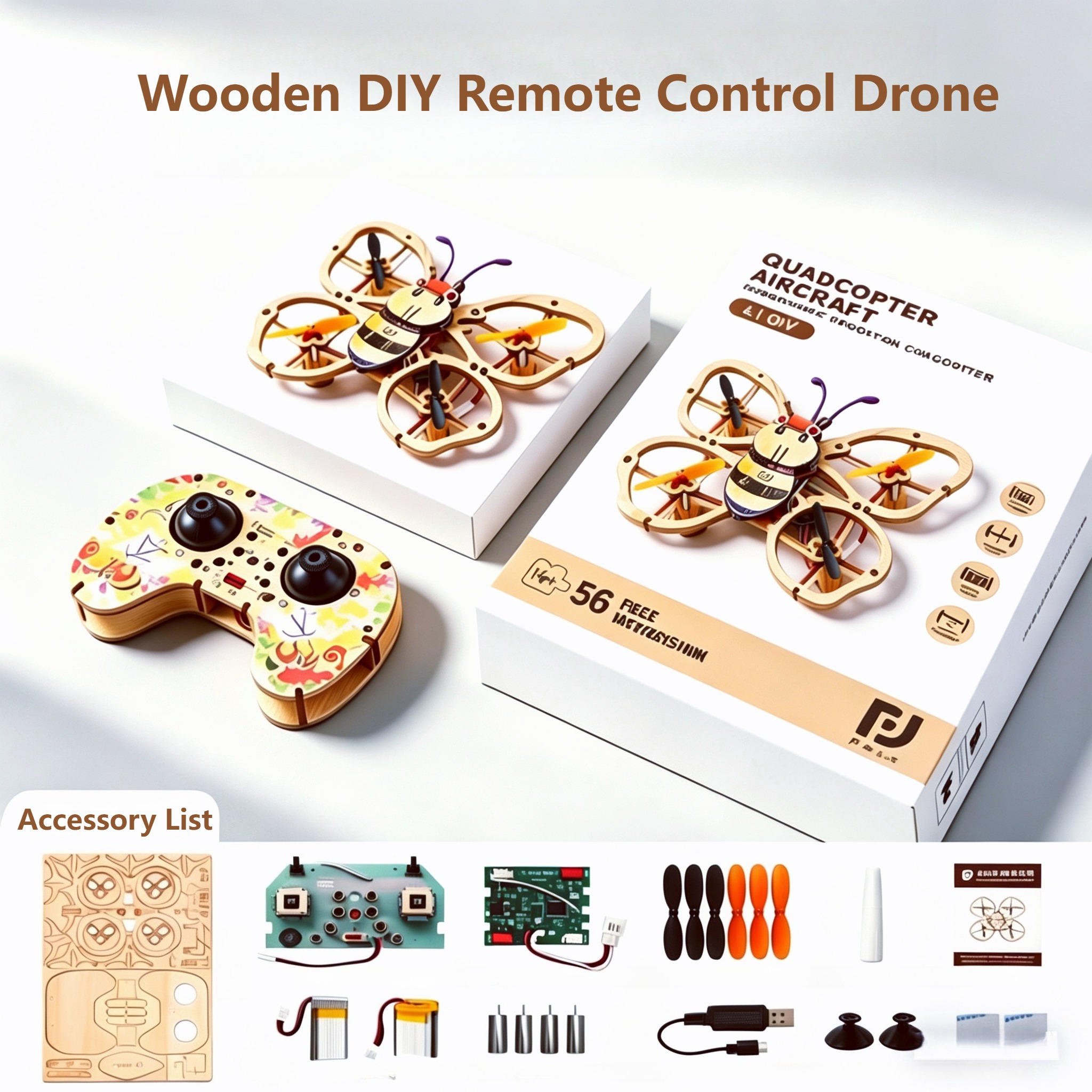 2026 New Wooden DIY Assembled  - Drone Battery 리뷰 및 가격