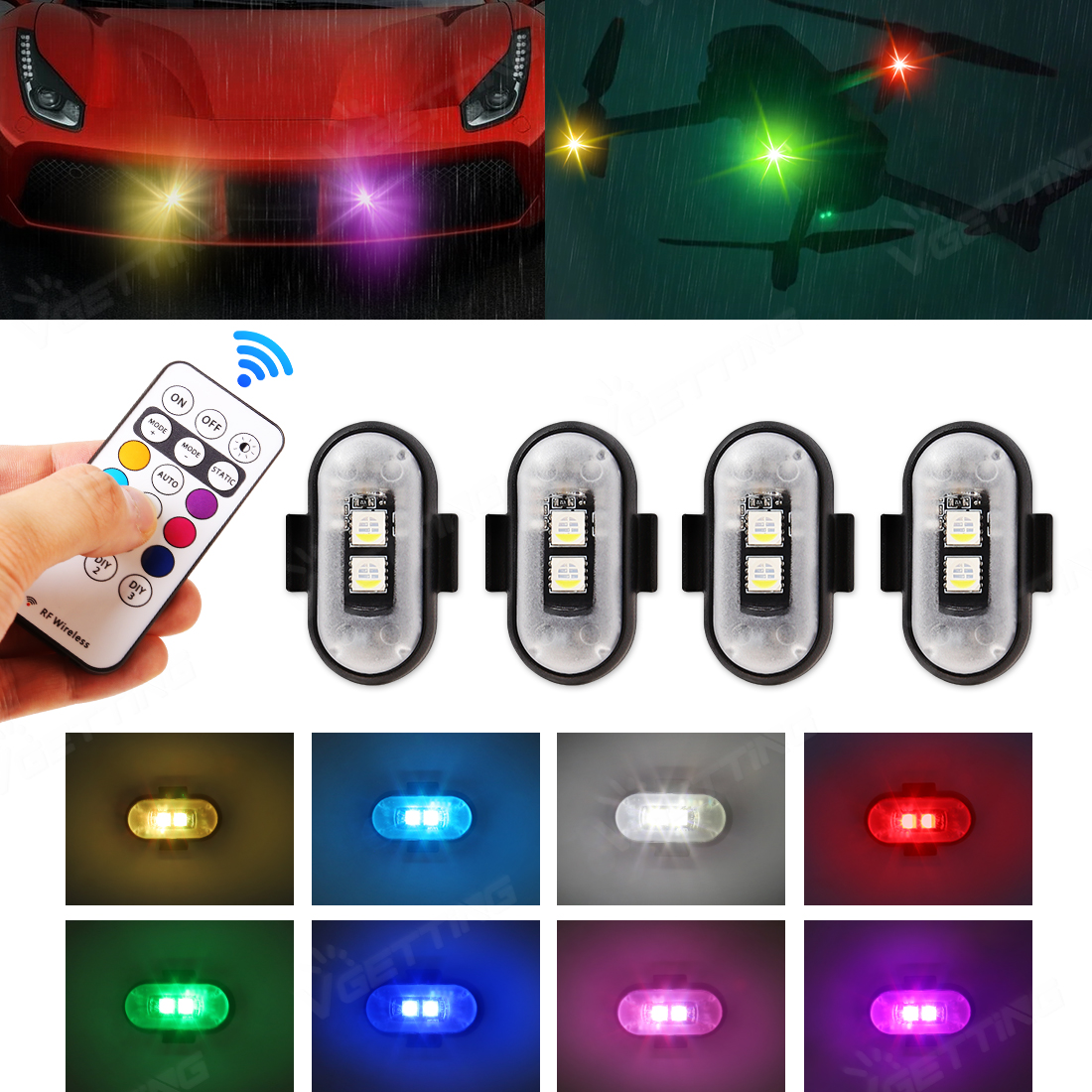 4Pcs Mini Drone Strobe Light 8 - Drone Led Light 리뷰 및 가격