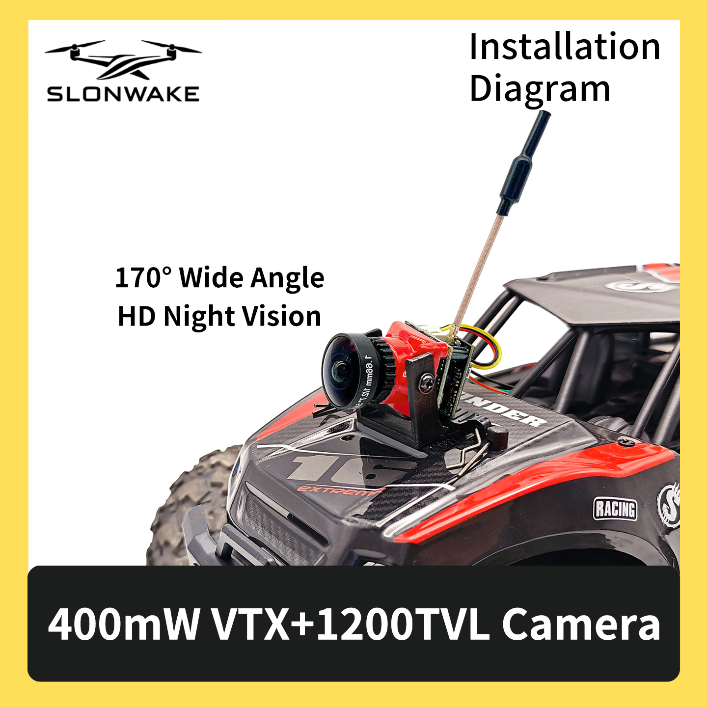 SLONWAKE 5.8G 48CH FPV 400mw V - Drone Frame 리뷰 및 가격